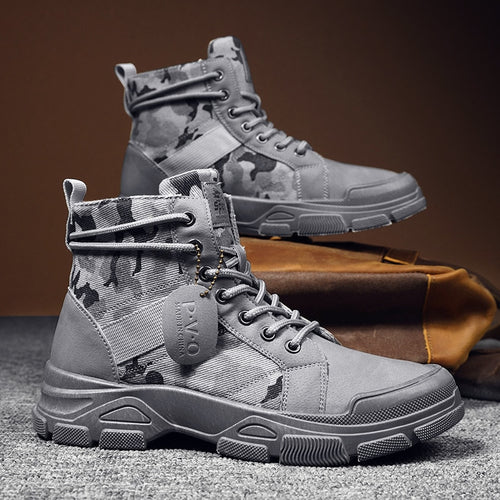 Camo Desert Boots Tactical Hiking Work Boots