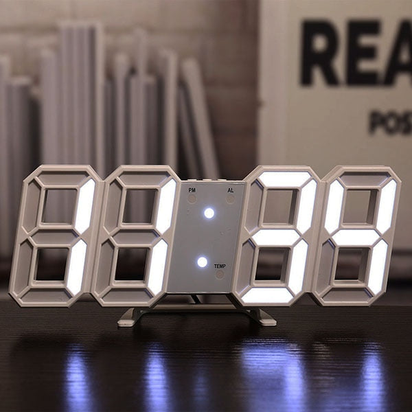 Digital 3D Clock LED Desk Or Wall Mounted