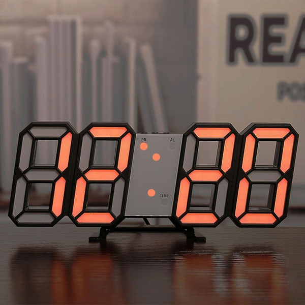 Digital 3D Clock LED Desk Or Wall Mounted