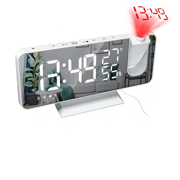 Wall Projector Phone Charger Alarm Clock Display Digital Time On Ceilings & Walls