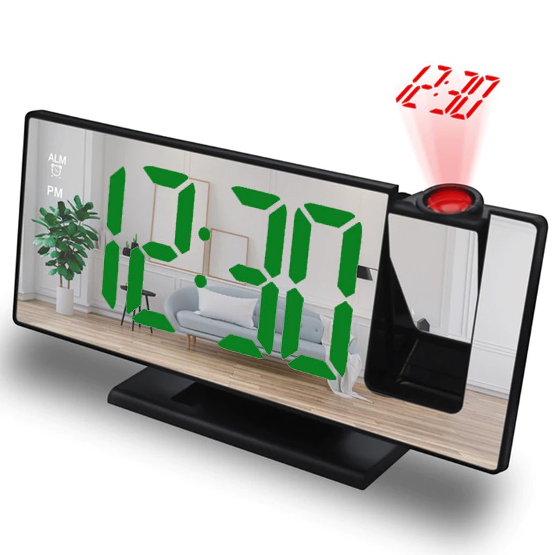 Wall Projector Phone Charger Alarm Clock Display Digital Time On Ceilings & Walls