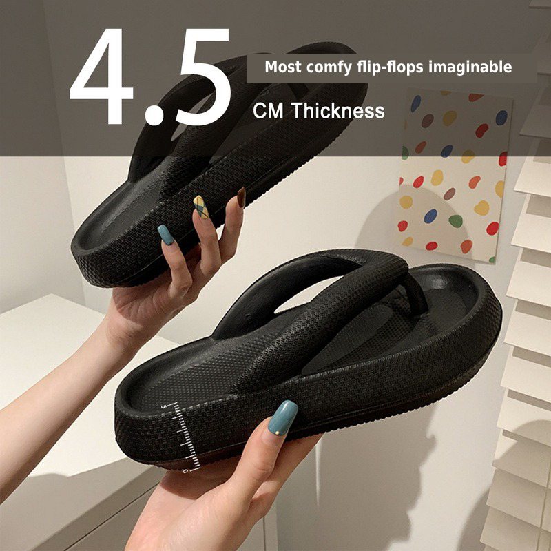 Thick Beach Thongs Bindii Proof Flip Flops 4.5cm Chunky Cloud-Soft