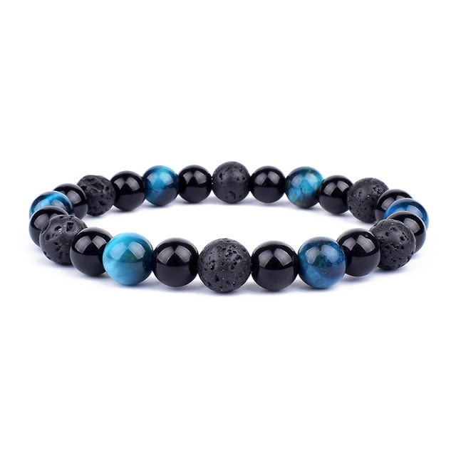 Energy Bracelet Tiger's Eye, Black Obsidian, Hematite