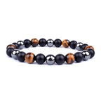 Energy Bracelet Tiger's Eye, Black Obsidian, Hematite
