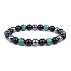 Energy Bracelet Tiger's Eye, Black Obsidian, Hematite