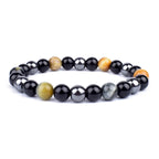 Energy Bracelet Tiger's Eye, Black Obsidian, Hematite