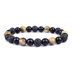 Energy Bracelet Tiger's Eye, Black Obsidian, Hematite