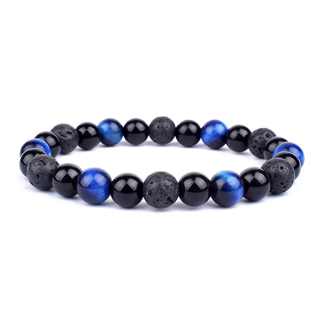 Energy Bracelet Tiger's Eye, Black Obsidian, Hematite