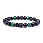 Energy Bracelet Tiger's Eye, Black Obsidian, Hematite