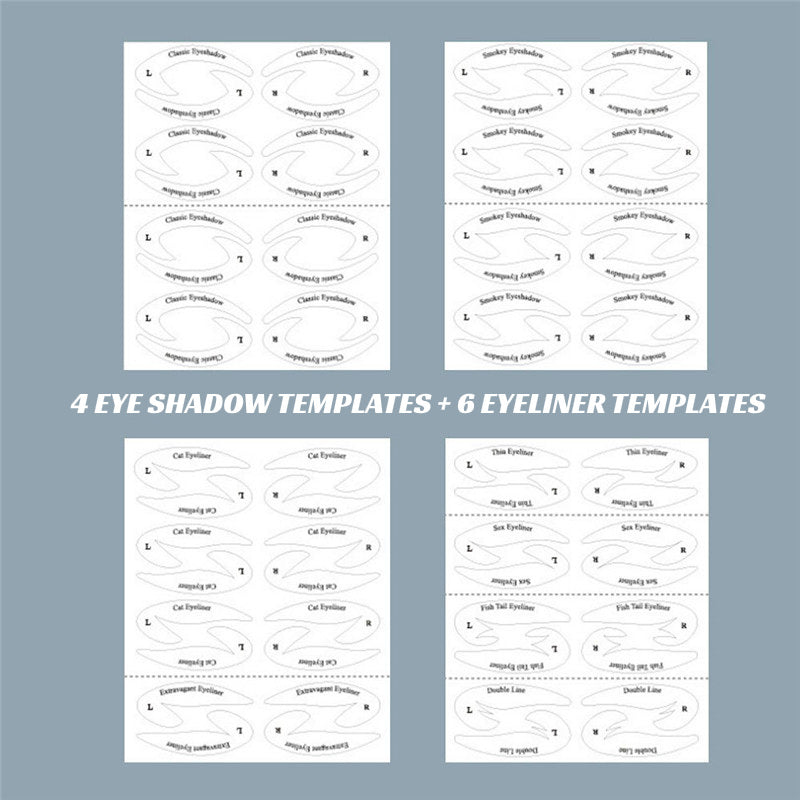 Cat Eye Template Eyebrow Makeup Stencils Eyeliner Stickers Guides