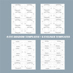 Cat Eye Template Eyebrow Makeup Stencils Eyeliner Stickers Guides