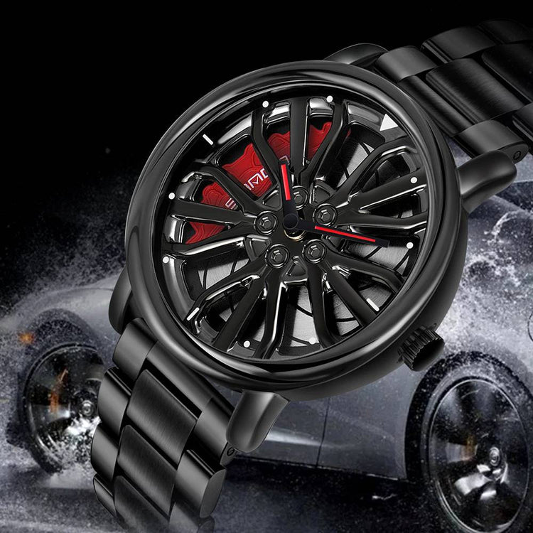 Motoring Spinning Dials Skeleton Watch Mag Wheels Racing Car Design ...