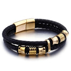 Fashion Bracelet Magnetic-Clasp Double-Layer Woven Leather Jewellery
