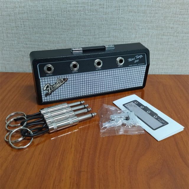 Fender Music Keys Jack Rack Holder Guitar Amp Keychain Organiser