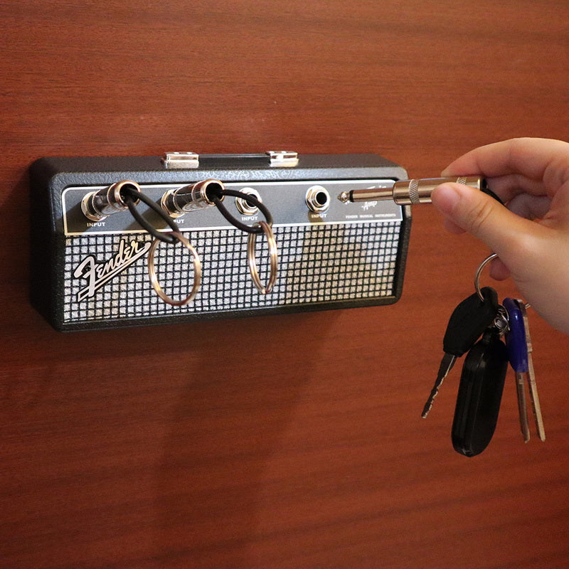 Fender Music Keys Jack Rack Holder Guitar Amp Keychain Organiser