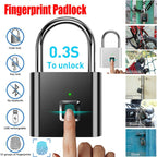 Fingerprint Padlock Biometric Home No Keys Lock USB Rechargeable