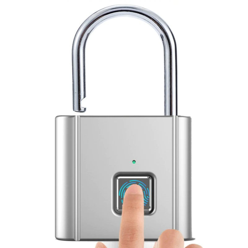 Fingerprints Padlock Biometric Home Lock USB Rechargeable