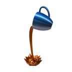 Coffee Cup 3D Floating Spilling Frozen In The Air Cafe Decor Gift