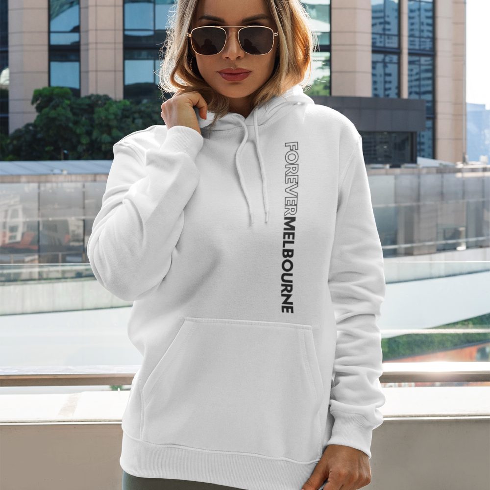 Forever Melbourne - Unisex Classic Pockets Hoodie With Vertical Slogan