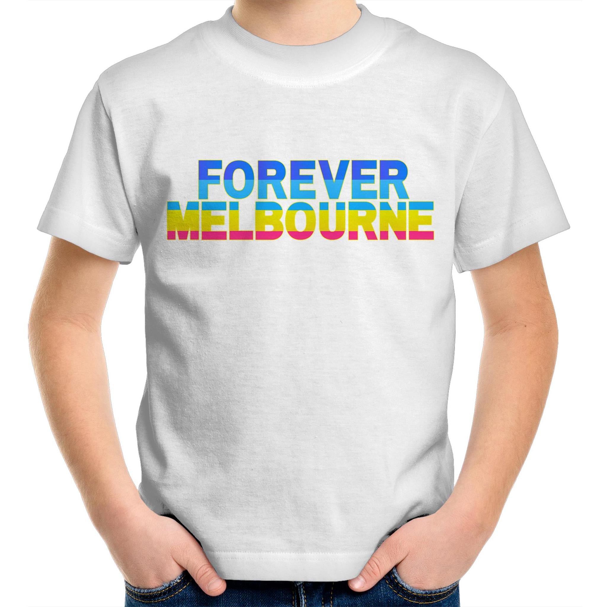 Forever Melbourne - Kids Fun Youth Crew Colorful T-Shirt
