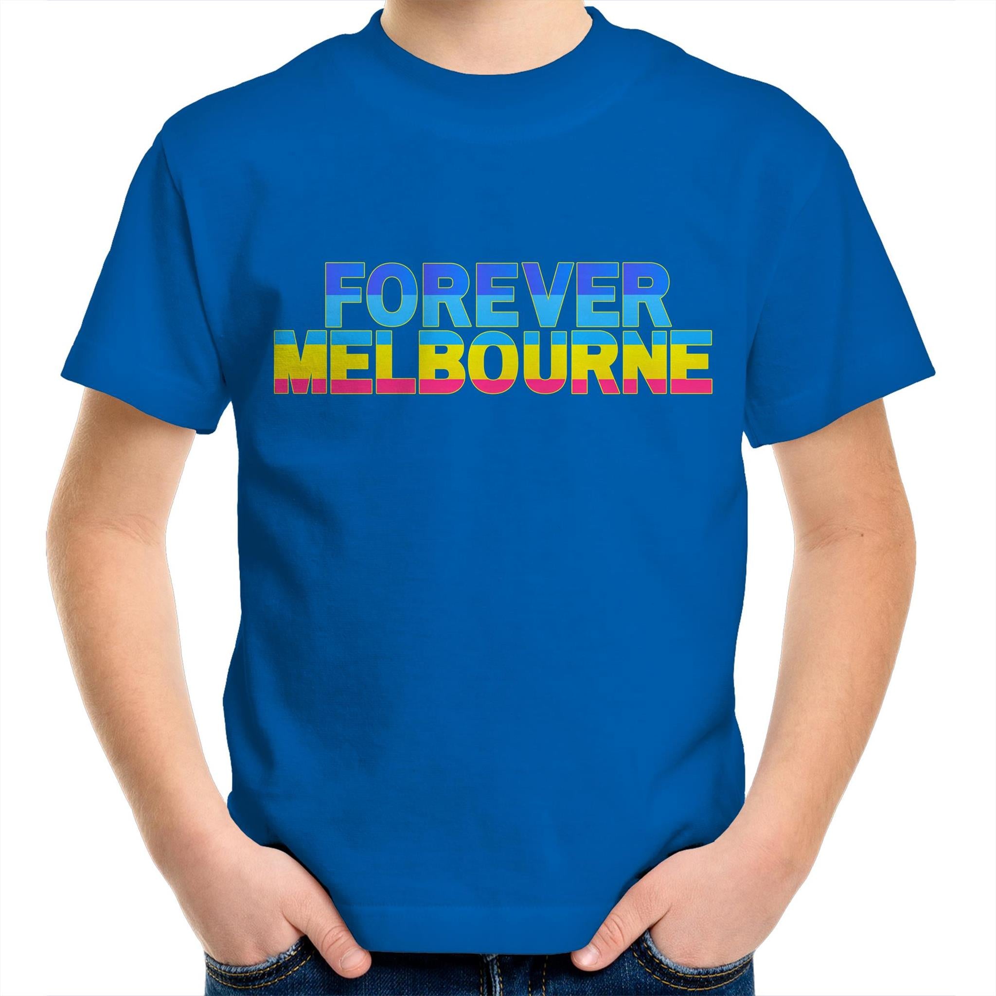 Forever Melbourne - Kids Fun Youth Crew Colorful T-Shirt