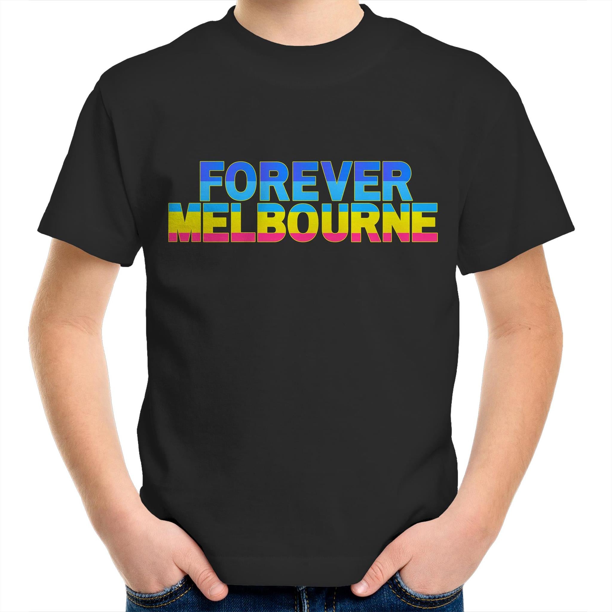 Forever Melbourne - Kids Fun Youth Crew Colorful T-Shirt