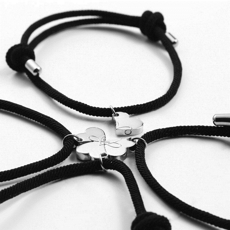 Four Leaf Clover Bracelet Set | 4pcs Snap Together Irish Locket