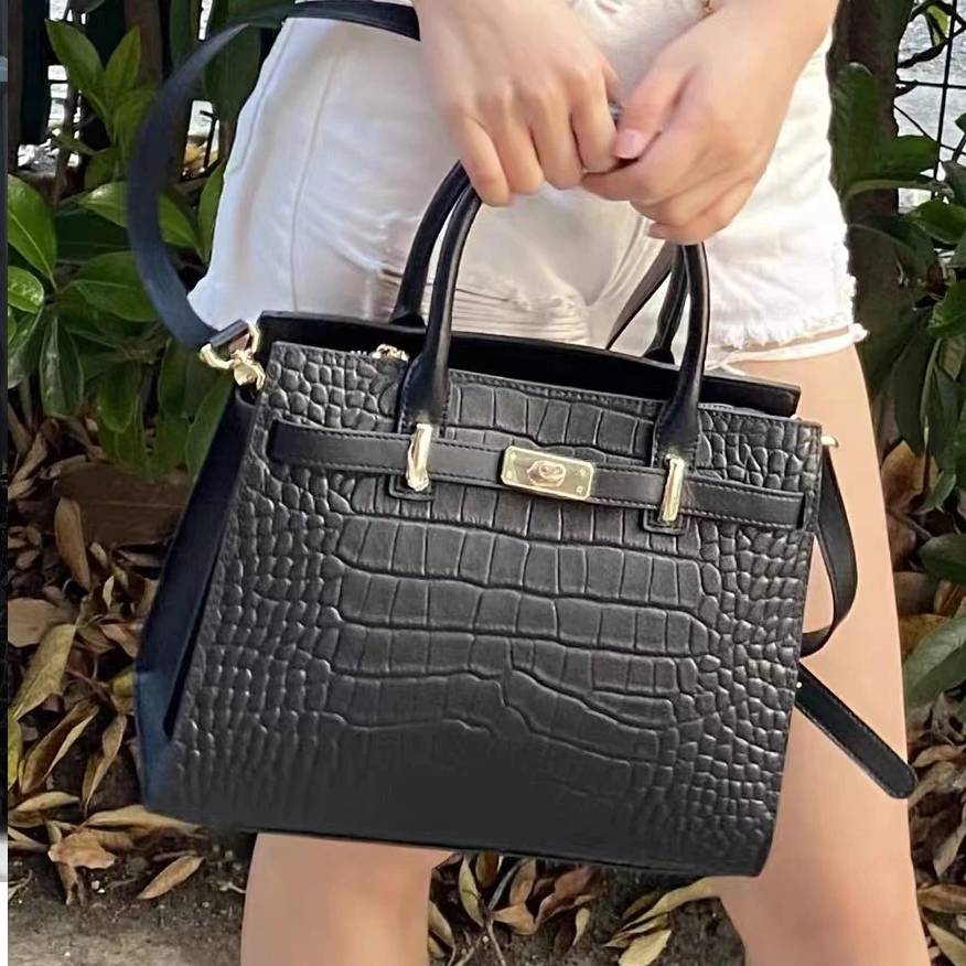 Hollywood Handbag Classic Riviera Genuine Leather Corporate Work Tote