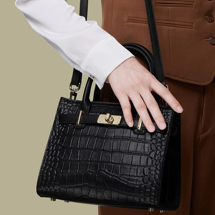 Hollywood Movies Handbag Classic Riviera Genuine Leather Women's Tote