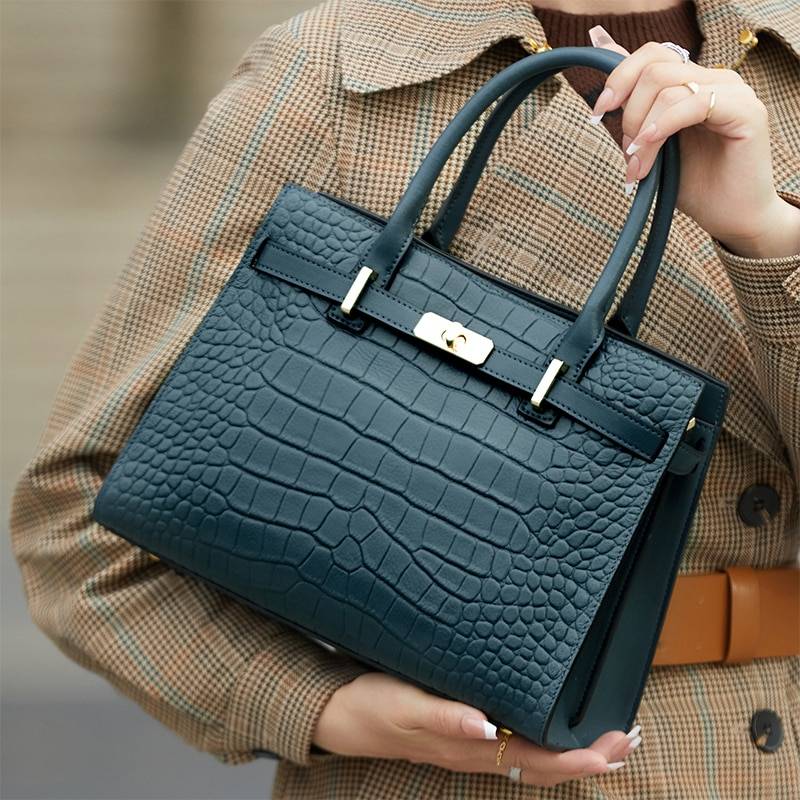 Hollywood Handbag Classic Riviera Genuine Leather Corporate Work Tote