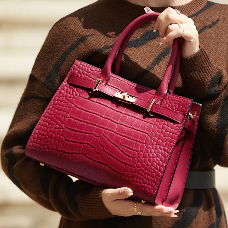 Hollywood Handbag Classic Riviera Genuine Leather Corporate Work Tote