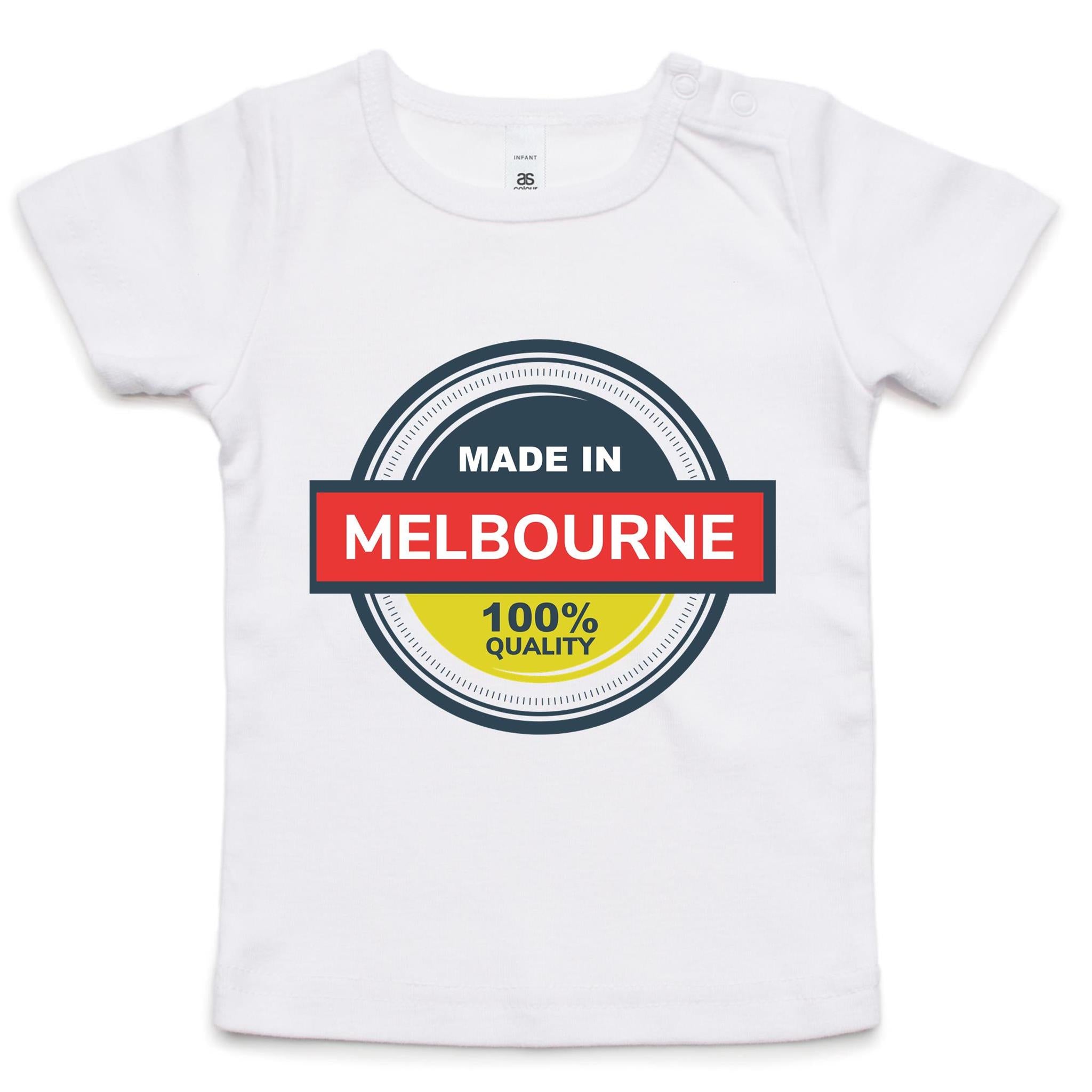 Funny Baby Toddler T-shirt Born "Made in Melbourne"