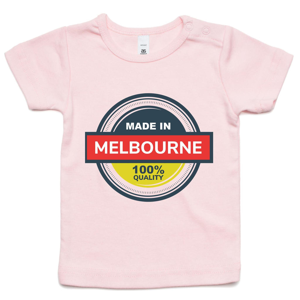Funny Baby Toddler T-shirt Born "Made in Melbourne"