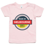 Funny Baby Toddler T-shirt Born "Made in Melbourne"
