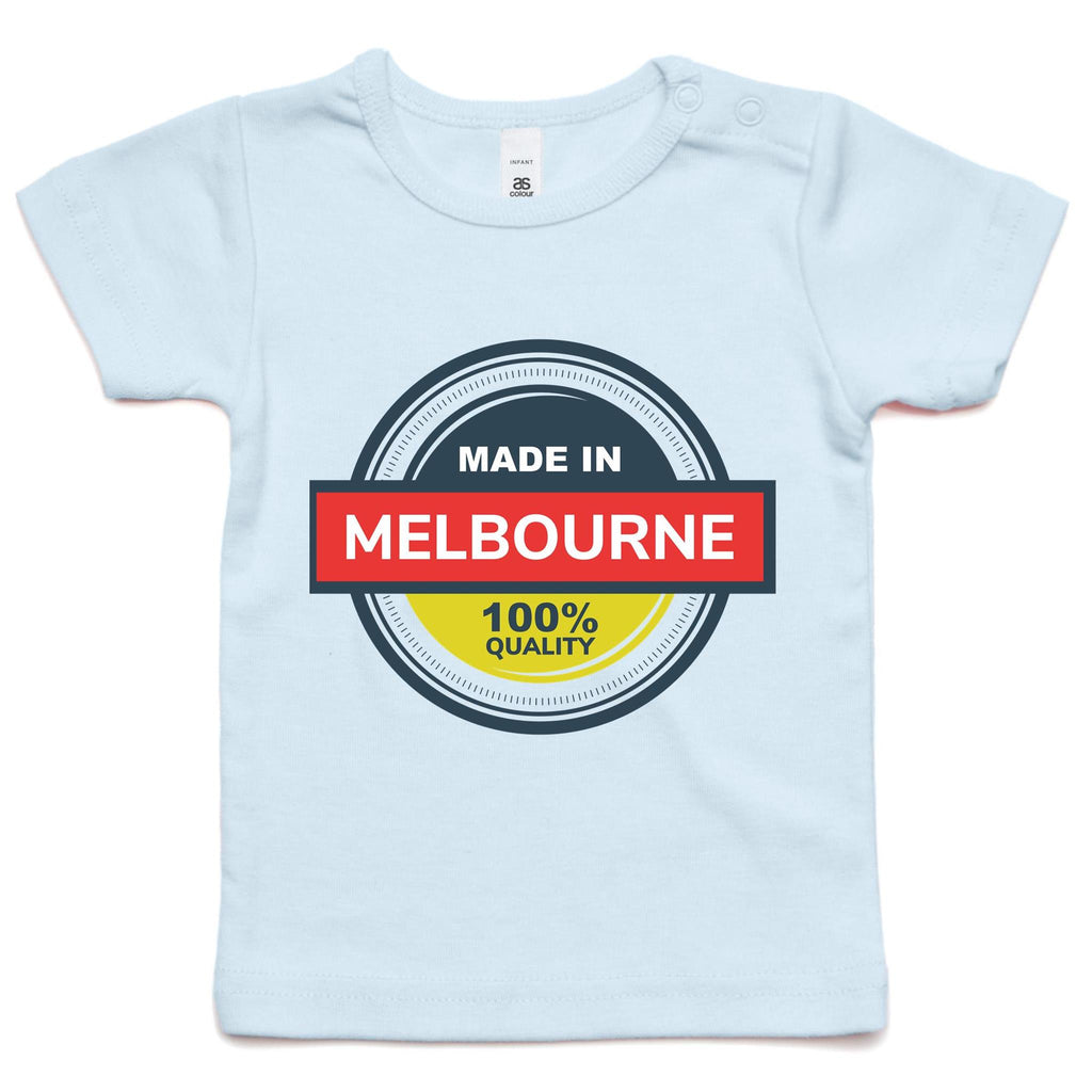 Funny Baby Toddler T-shirt Born "Made in Melbourne"
