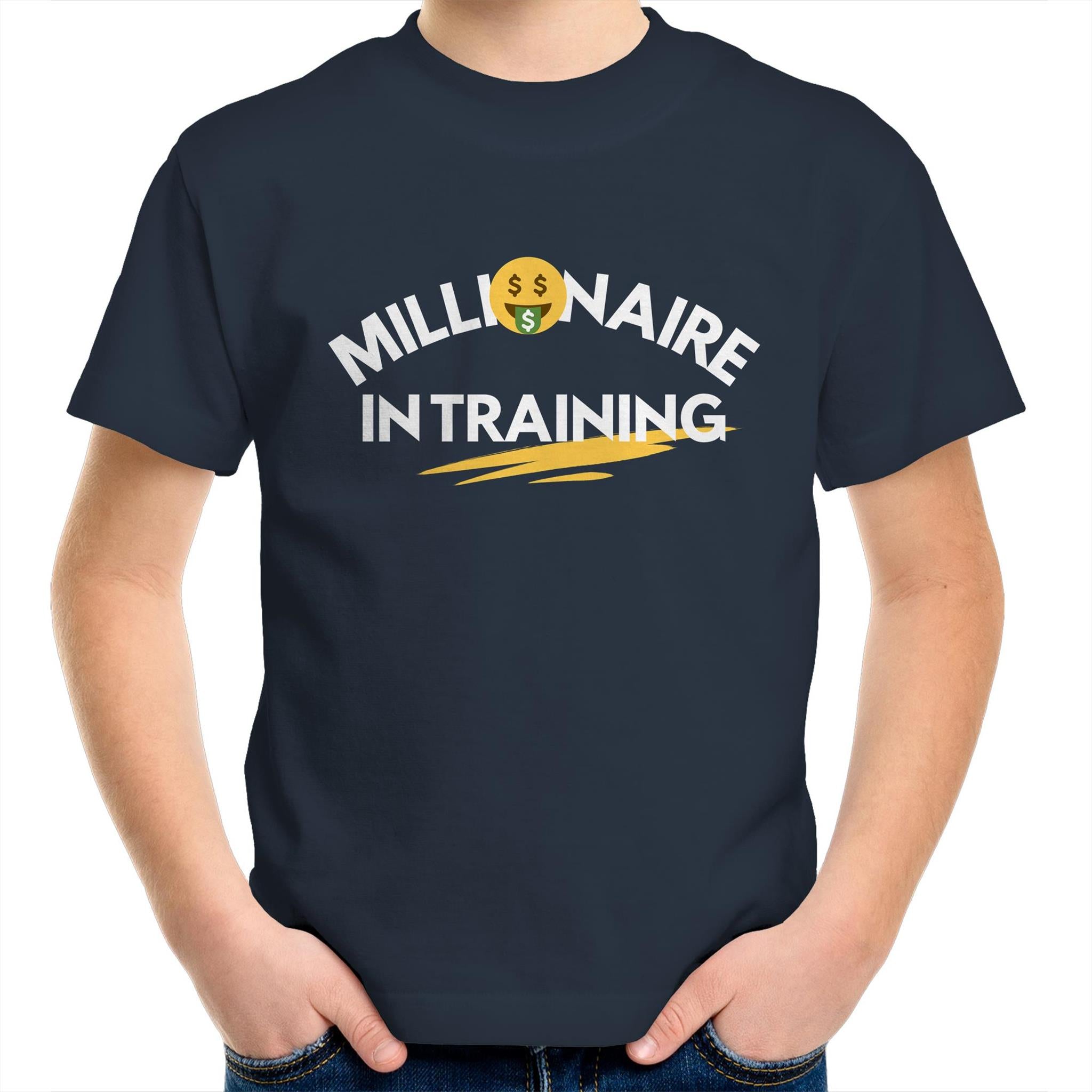 Funny Kids T-shirt "Millionaire In Training" Inspirational Tee