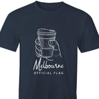 Funny T-shirt Melbourne Official Flag Takeaway Coffee Plus Sizes