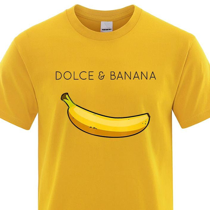 Funny Dolce and Banana T-shirt Summer Fashion Top