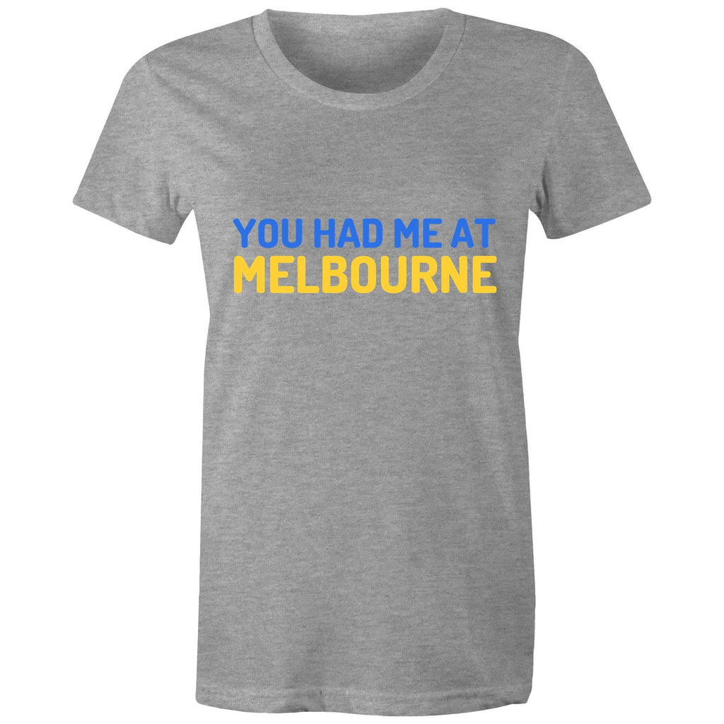 Funny "You Had Me At Melbourne" Women's T-shirt Famous Jerry Maguire Movie Quote
