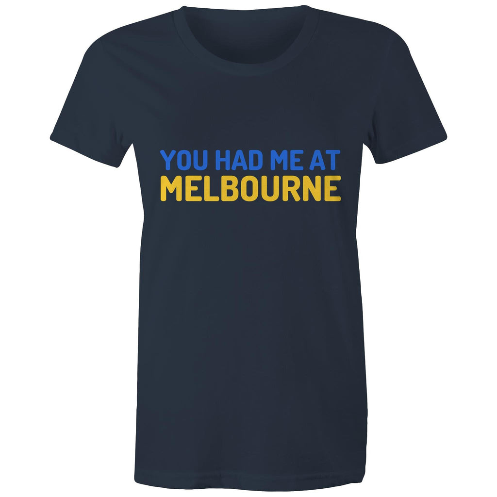Funny "You Had Me At Melbourne" Women's T-shirt Famous Jerry Maguire Movie Quote