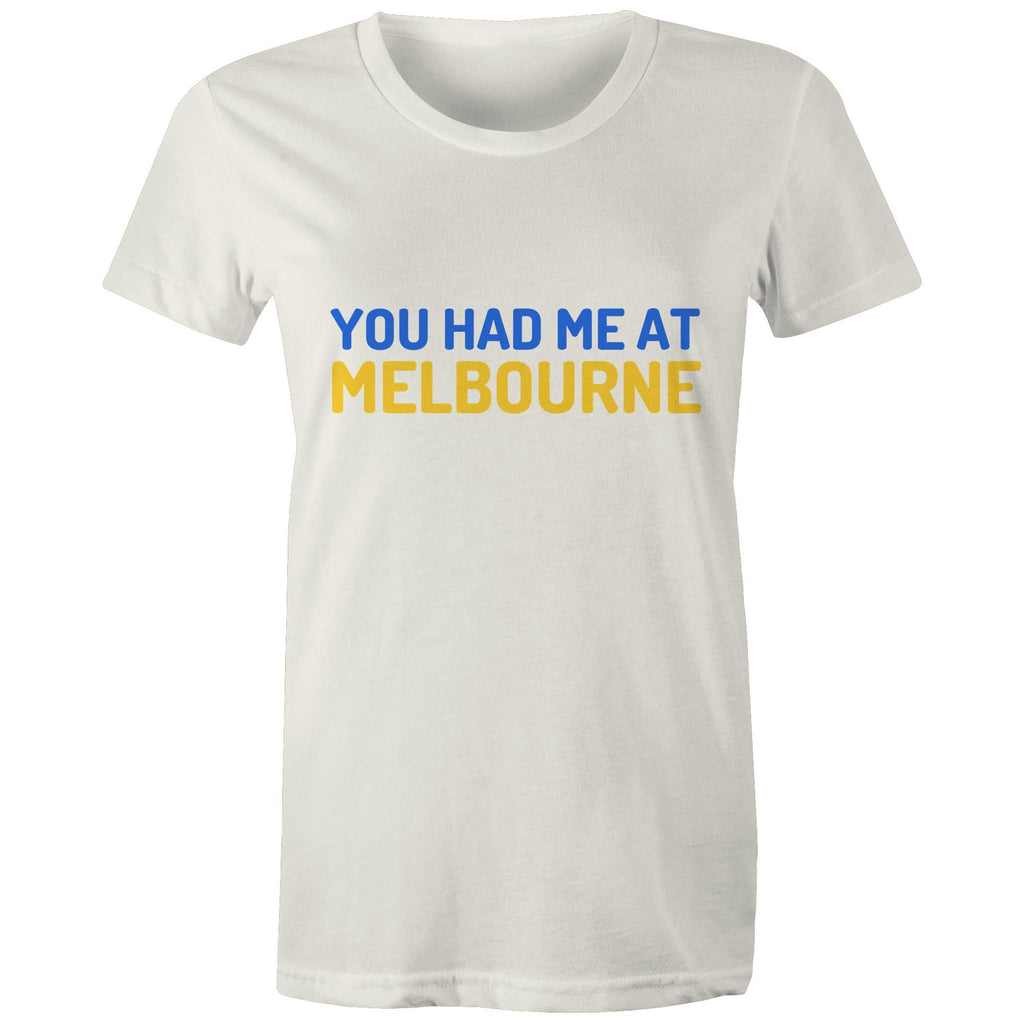 Funny "You Had Me At Melbourne" Women's T-shirt Famous Jerry Maguire Movie Quote