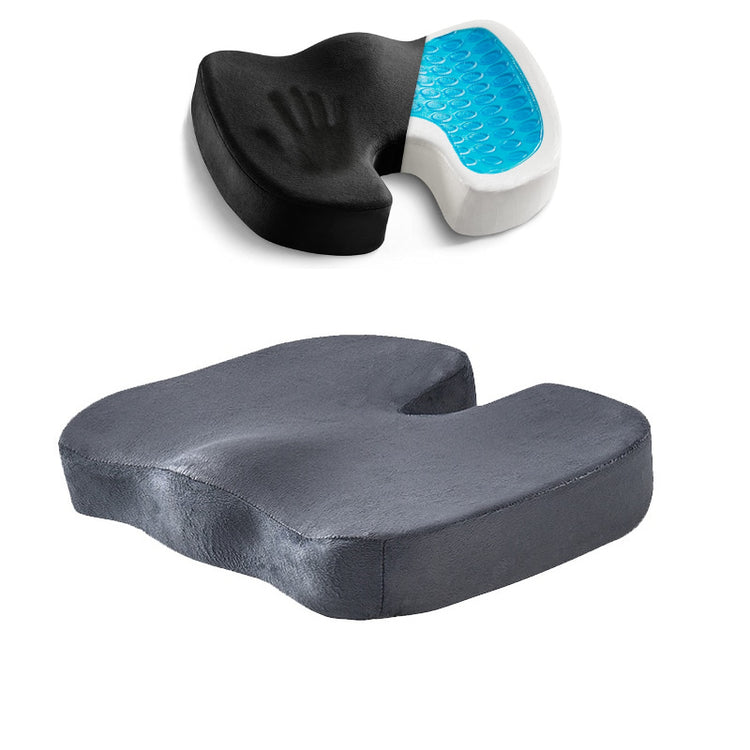 Seat Cushion Premium Cooling Gel Memory Foam Office Chair Lumbar Support Back Pain Relief