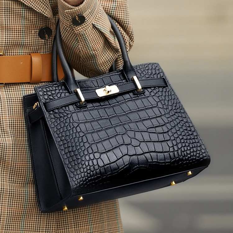 Hollywood Handbag Classic Riviera Genuine Leather Corporate Work Tote