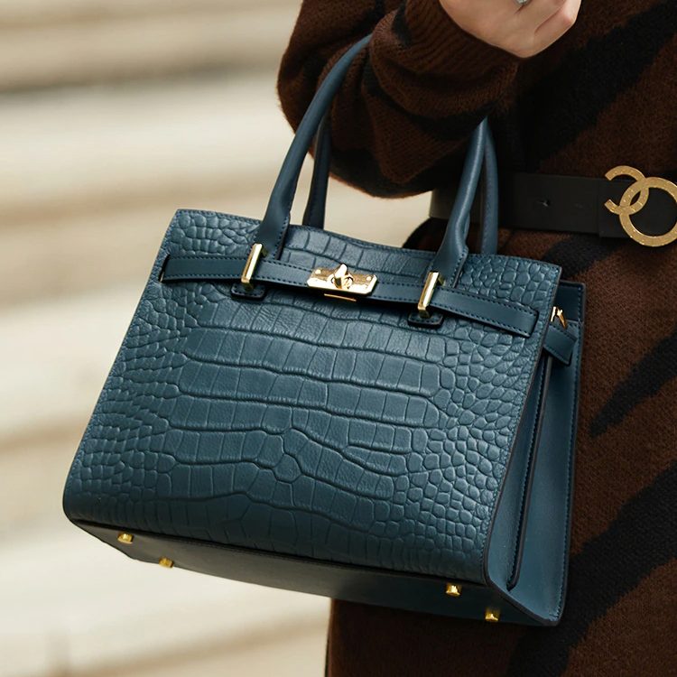 Hollywood Handbag Classic Riviera Genuine Leather Corporate Work Tote