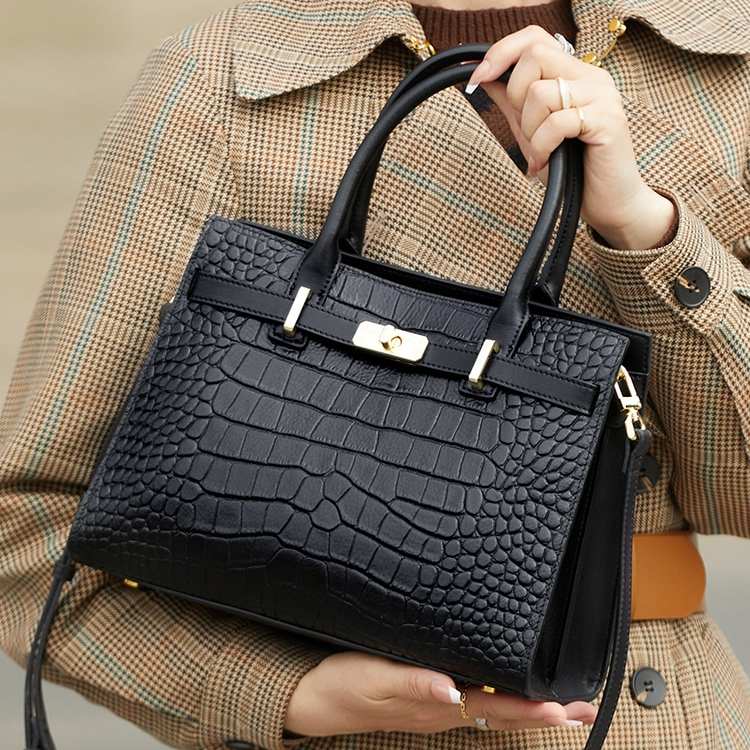 Hollywood Handbag Classic Riviera Genuine Leather Corporate Work Tote