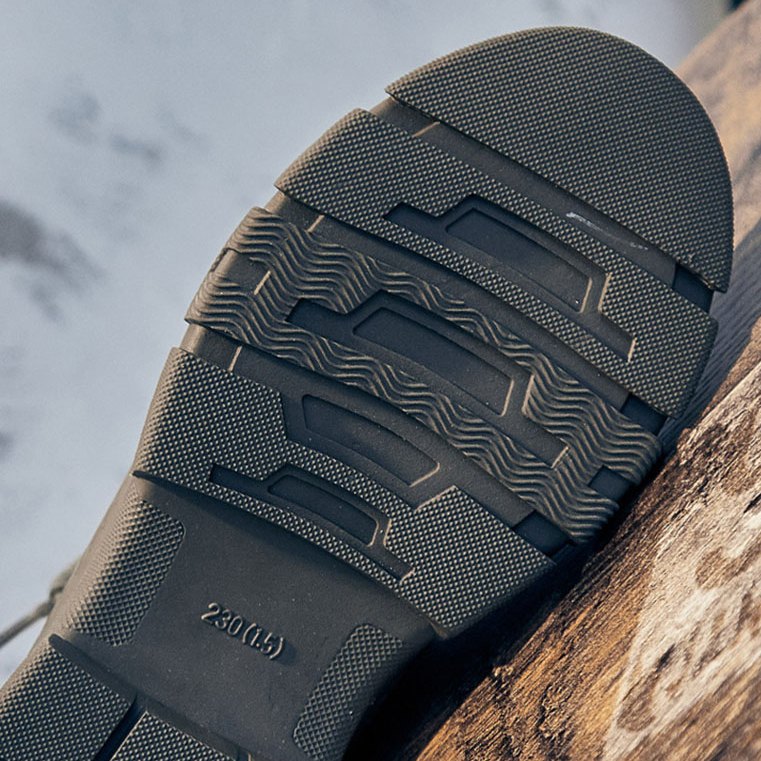 Boots Genuine Leather Fashion Ankle Chunky Thick-Sole