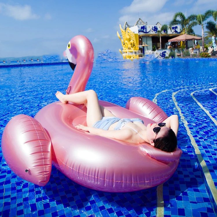 Inflatable Giant Flamingo Swimming Pool Ride-on Floating Toy Float