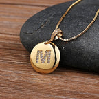 Personalised Your Name Initials Gold Necklace Letter Alphabet A to Z Charm Pendant Jewellery