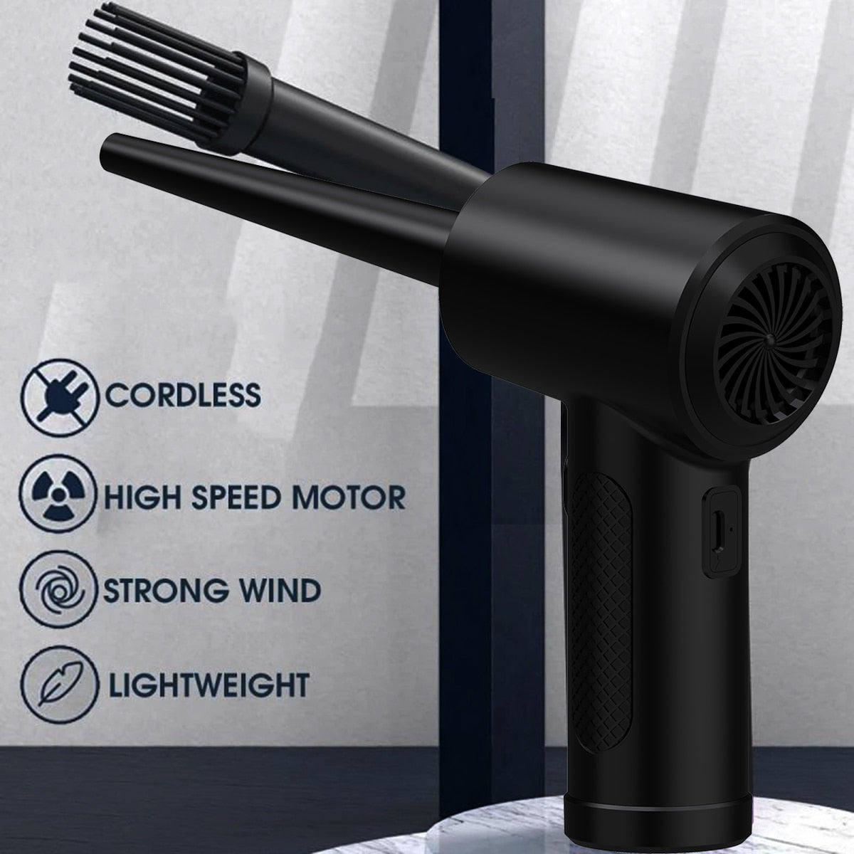 Air Duster Blower Cordless 15000mAh Blower Computer Keyboard Camera Electronics Cleaner