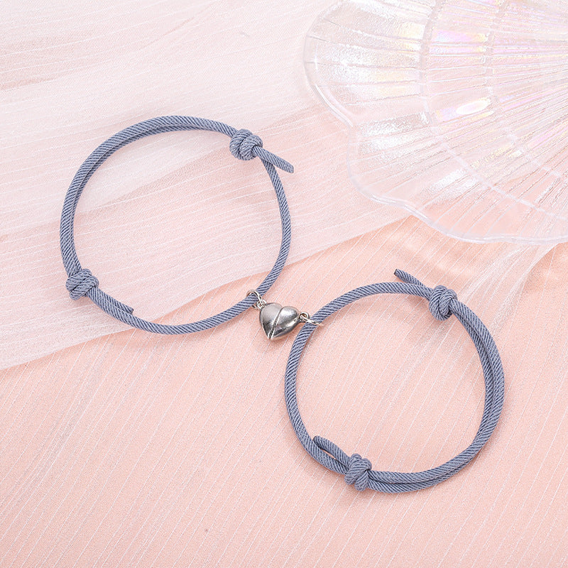 2pcs Bracelet Love Locket Couples Magnetic Heart Lovers Friendship Dating Jewelry-Keep Melbourne Marvellous Official Store